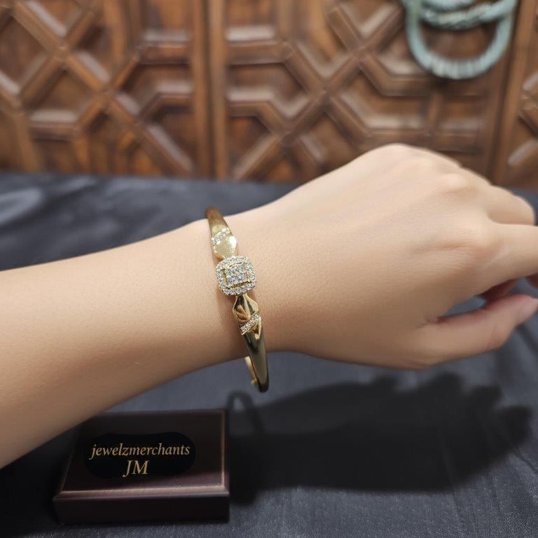 18K/Italy Gold Filled Bangle -(Stamped 18K/Italy)-Warranty Quality