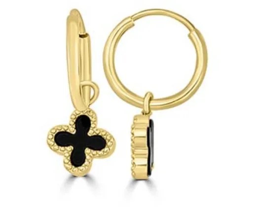 <B>9K Yellow Gold Rainbow Heart Stud Earrings</B><P>