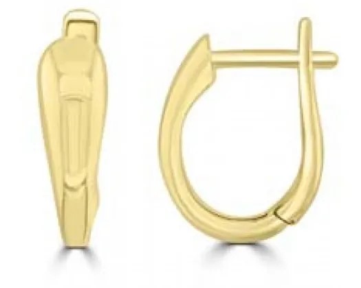 9K Yellow Gold Solid Tapered Hoops