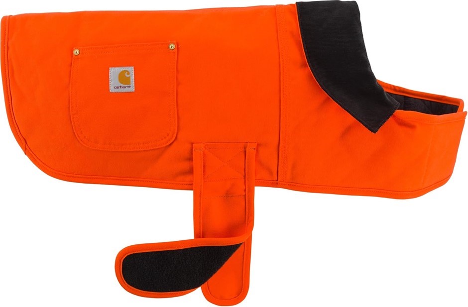 2 x CARHARTT Firm Duck Insulated Dog Chore Coat Hunter Orange/Brass (Large)