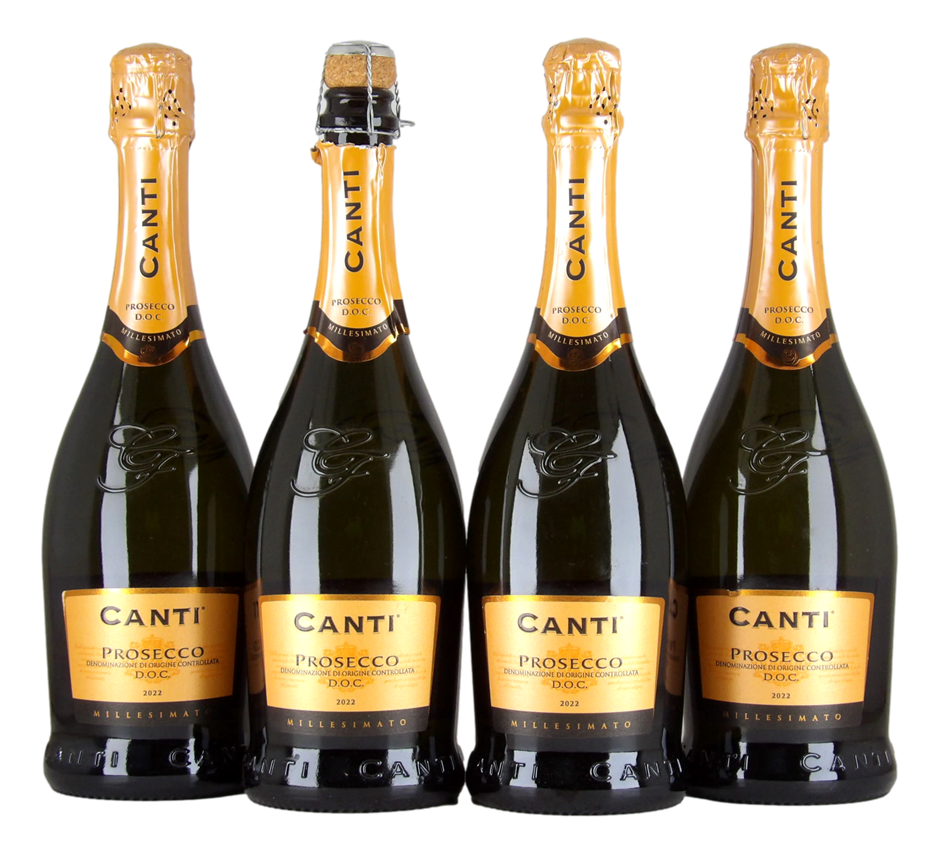 Canti Prosecco DOC 2022 (4x 750mL) Italy