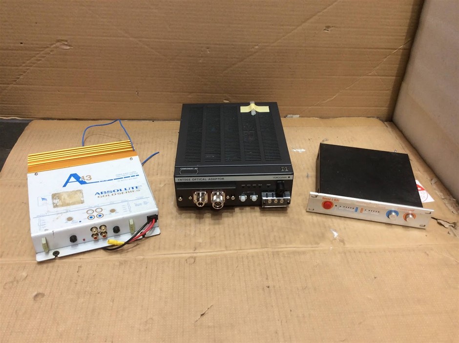 Wireless Microphone Receiver  + Adaptor Module +  4-Channel Car Amplifier