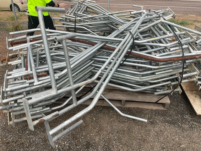 <p>Approx 65 Temporary Fence Supports </p>