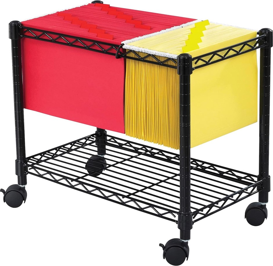 SAFCO Products Wire Mobile Letter/Legal File Cart 5201BL.