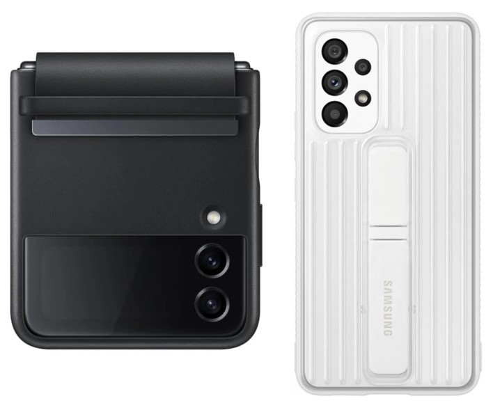 BUNDLE of 2: SAMSUNG Galaxy A53 5G Protective Standing Cover (White) + SAMS