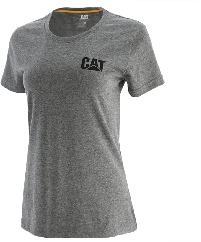 CAT Women's Trademark T-Shirt, Dark Heather Grey, X-Large US, 1010009. Buy