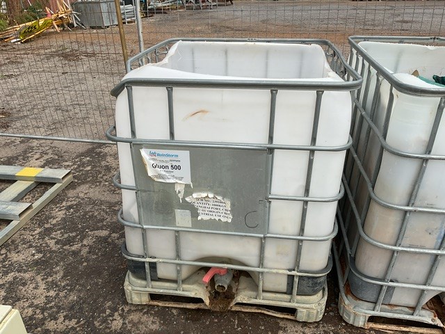 IBC Containing Assorted PVC Fittings