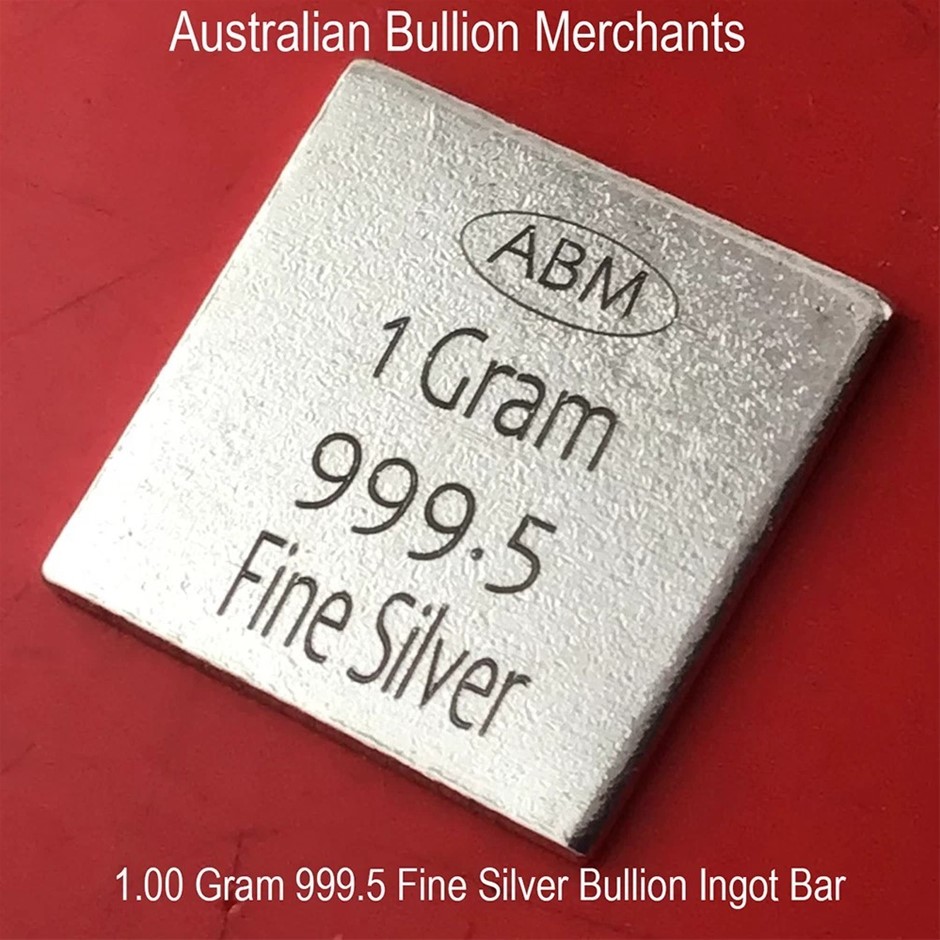 Silver Ingot Bar 1g 999.5 Fine  Investor Grade with Certification