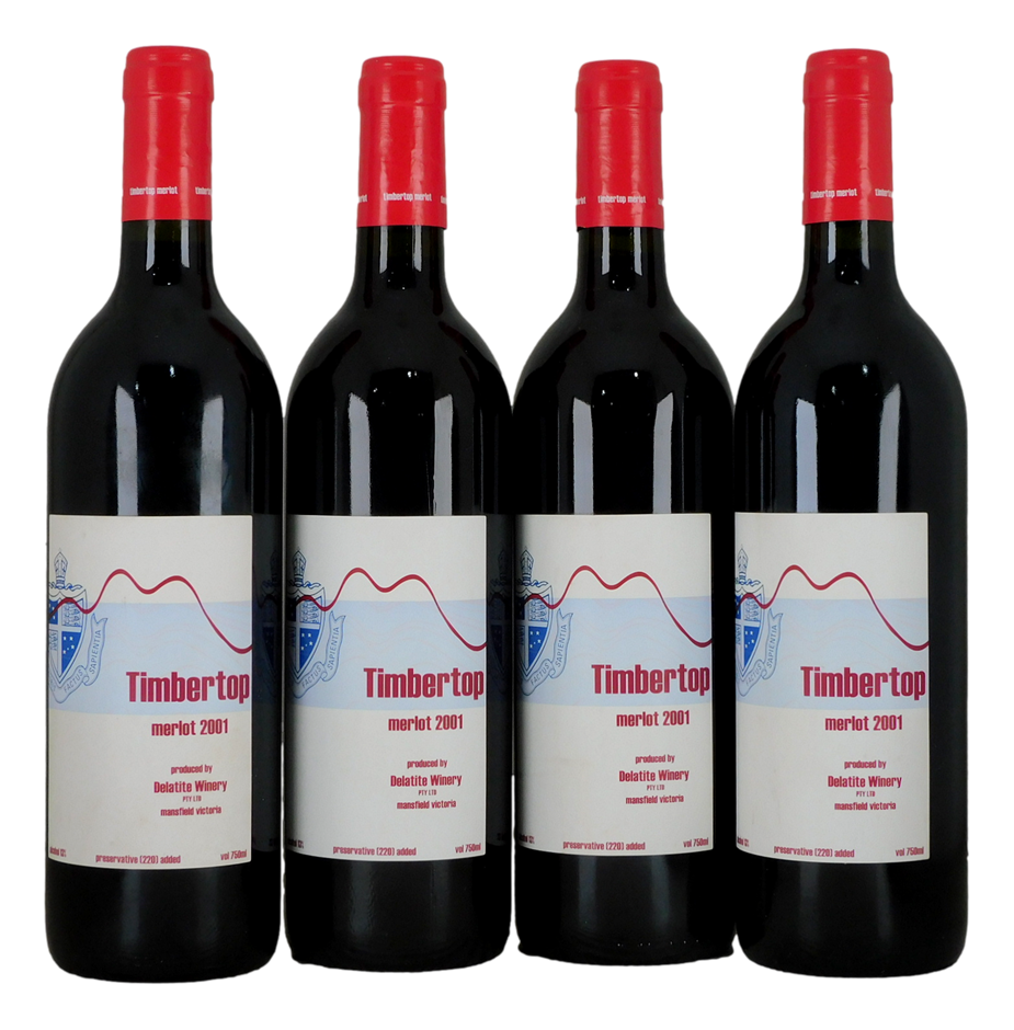 Timber top Merlot 2001 (4x 750mL)