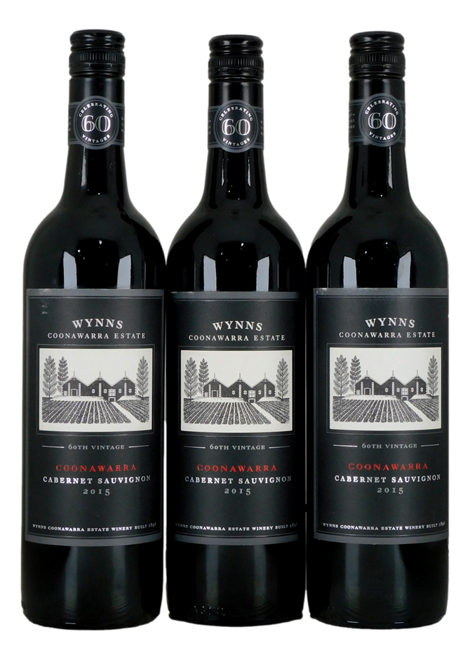 Wynns 60th Vintage Cabernet Sauvignon 2015 (3x 750mL)