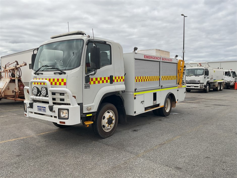 2009 Isuzu Fire Truck and 2004 MAN Fire Truck