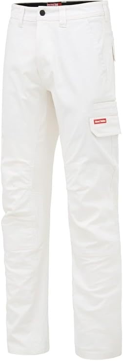 HARD YAKKA Men's 3056 Stretch Canvas Cargo Pant, Size 132 Stout, White, Y02