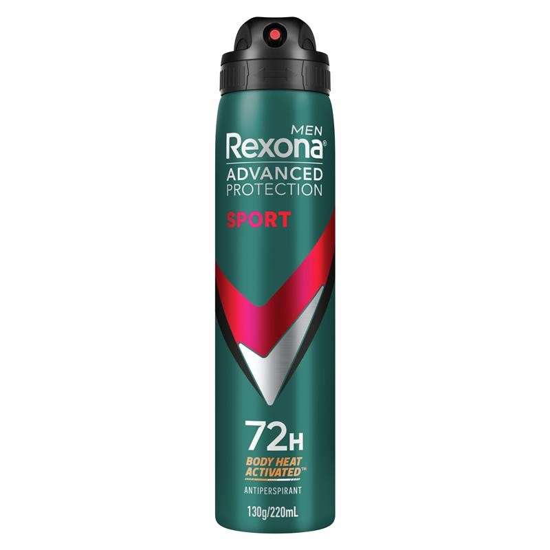 6 x REXONA Men's Sport Antiperspirant, 130g/220mL. NB: some have glue marks