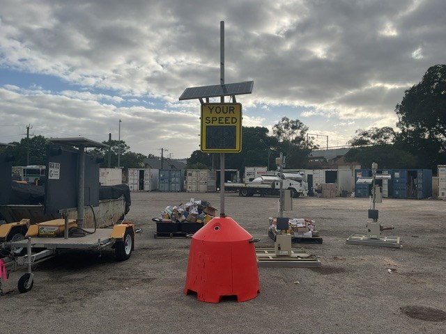 <p>Solar Powered Road Speed Sign</p>