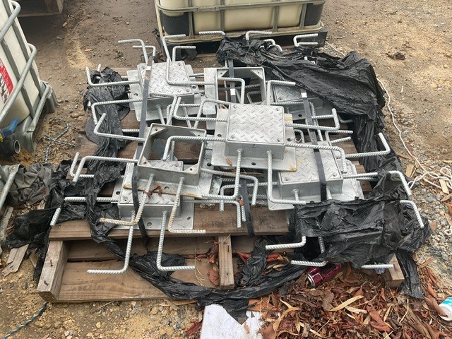 Pallet Of Approx 10 Galvanised Valve Covers