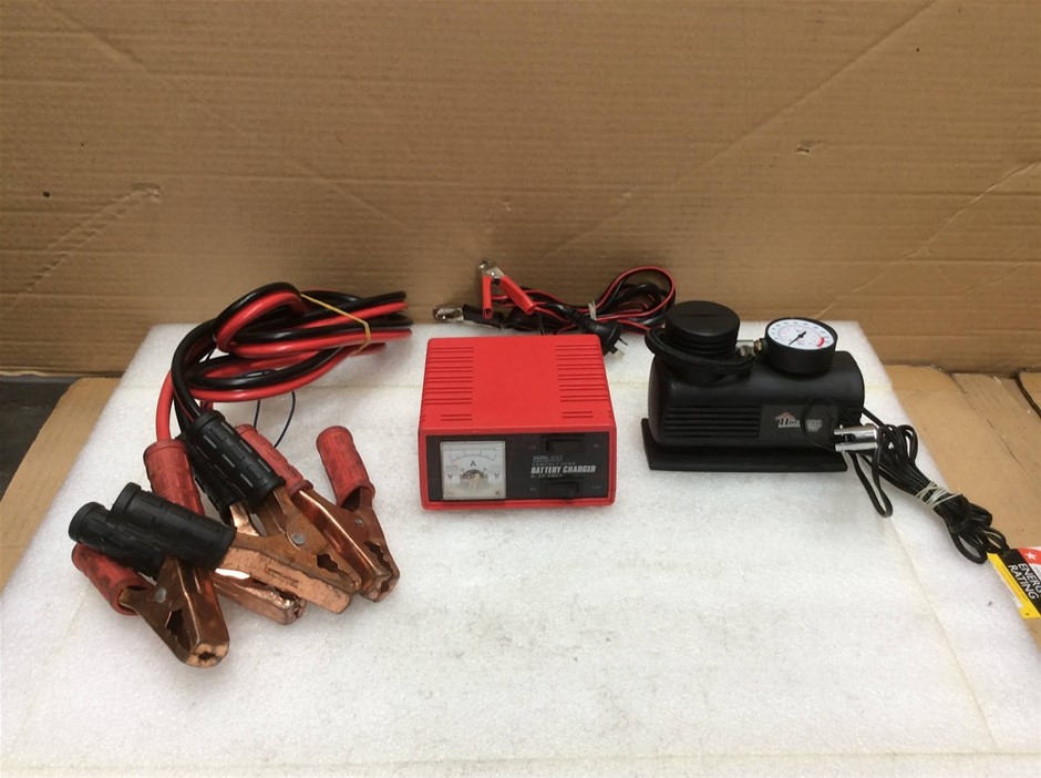 SCA BC228 Battery Charger And 12V Air Compressor Kit