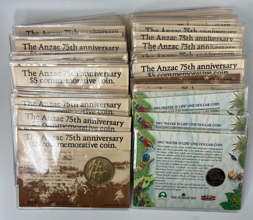 38 x Asstd Royal Australian Mint $5 & $1 Commemorative Coins
