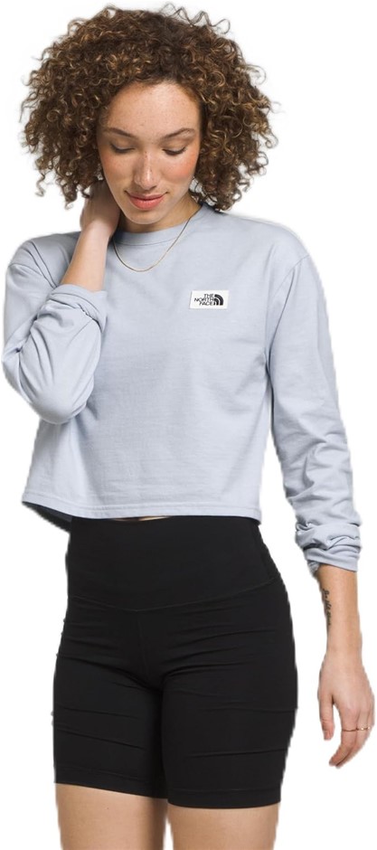 THE NORTH FACE Women's Long-Sleeve Heritage Patch Tee, Size XL, Dusty Periw