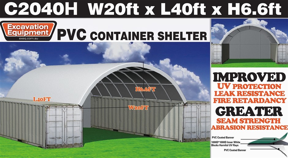 Heavy duty 40ft Container shelter with endwall(Unused