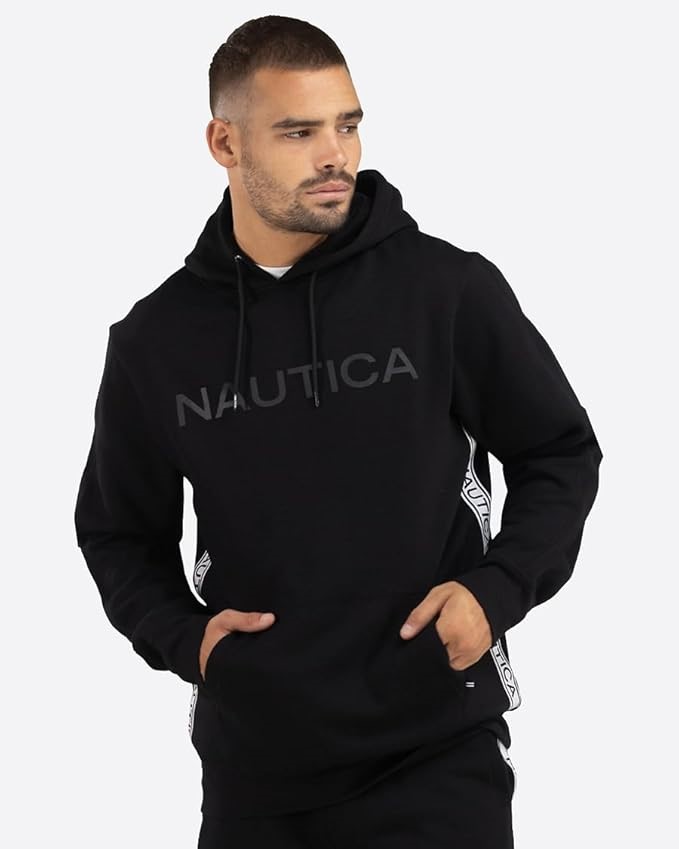 NAUTICA Men’s Isaiah PO Hoodie, Black, Size L, NAN1F007. Buyers Note - Dis