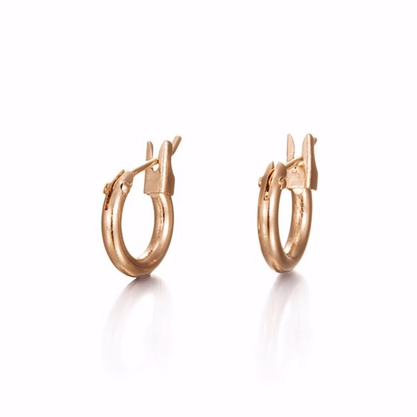BIJ'OR-18ct Heavy Rose Gold Plated (Babies) Hoop Earrings - USA,RRP $29