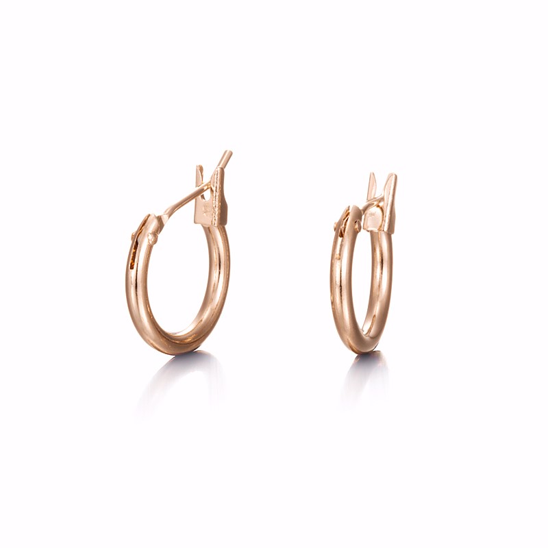 BIJ'OR-18ct Heavy RoseGold Plated (Children's) Hoop Earrings - USA,RRP $29