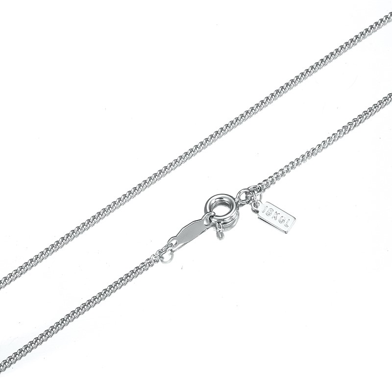 BIJ'OR-20" 925 Sterling Silver Plated Fine Plain Chain Necklace-USA,RRP $40