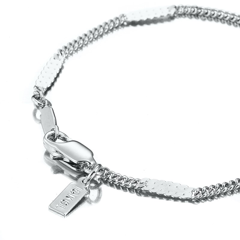 BIJ'OR-5.5" 925 Sterling Plated Saskia Link Child Bracelet w/ Clasp,RRP $30