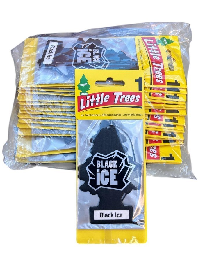 12x Little Trees Black Ice Air Freshener