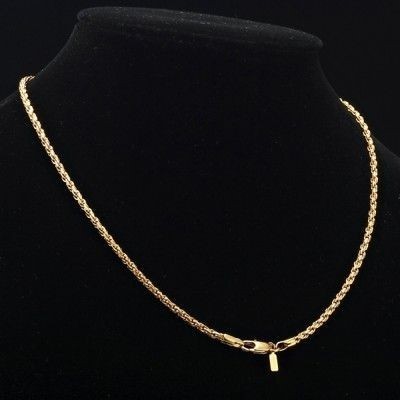 BIJ'OR-18 Inch, 18ct Heavy Yellow Gold Plated Rope Chain Necklace,RRP $125