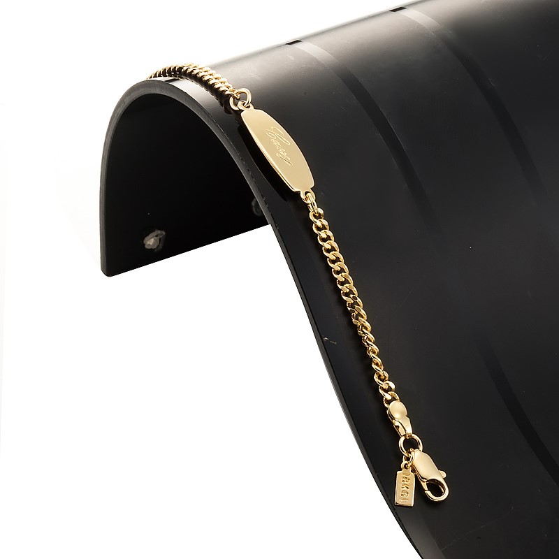 BIJ'OR-5 Inch, 18ct Baby ID Bracelet with Parrot Clasp,RRP $69