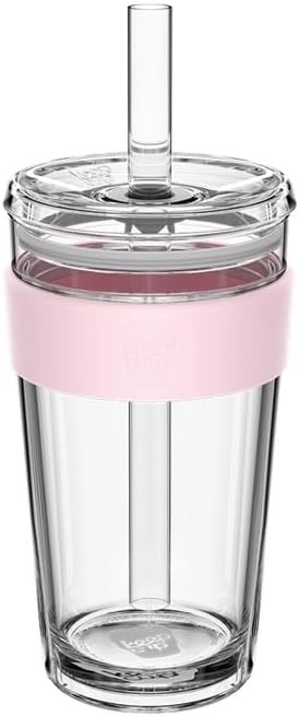 KeepCup Longplay Cold Cup - Double wall Glass, Reusable Ice Coffee Cup with