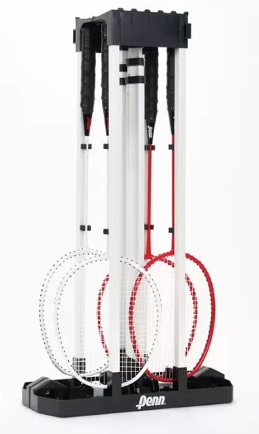 PENN Easy Four Badminton Rackets with premium cushioned grips. NB: no stand