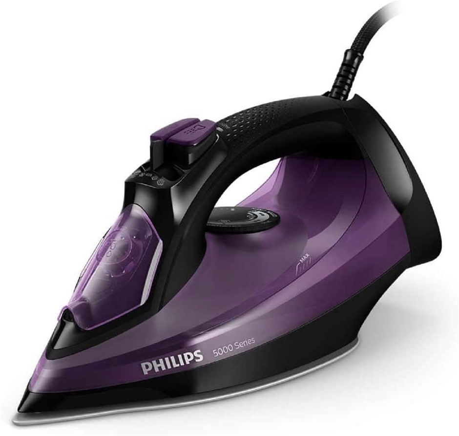 PHILIPS 5000 Series Steam Iron , Up to 180g/min Steam Output, Dark Purple,