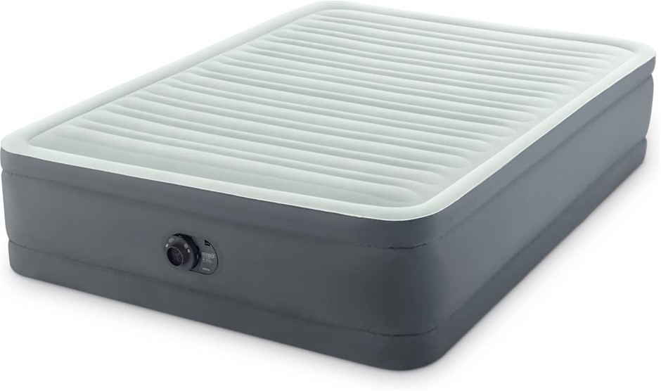 INTEX Queen Premaire Elevated Airbed with Fiber-Tech RP (W/220-240V Interna