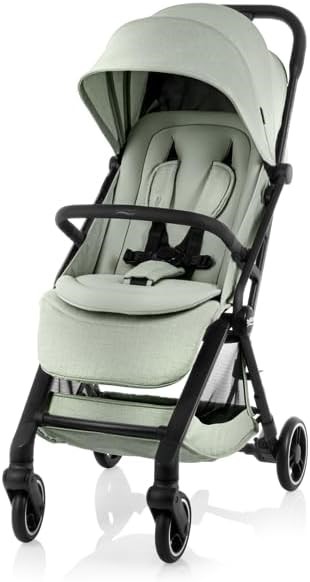 BRITAX Flylite Travel Stroller Sage Green, Cabin Size Compatible, One-Hand
