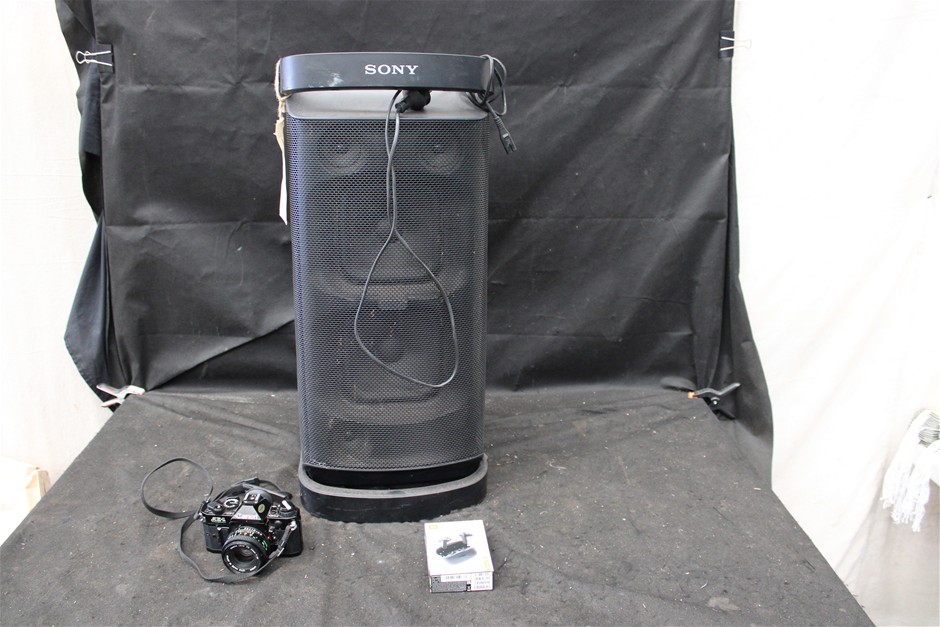 Sony Speaker, JBL Wave 200 Earbuds and Canon Camera