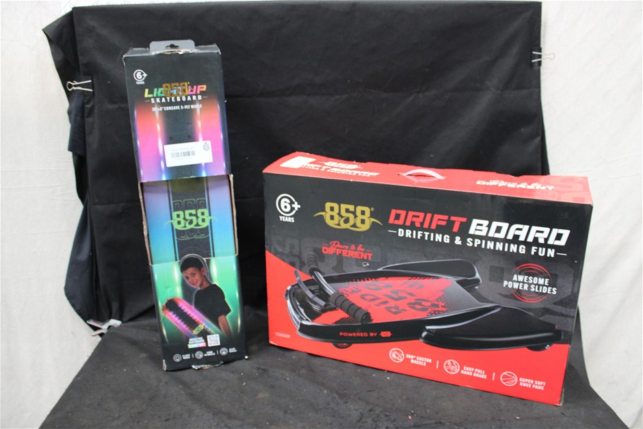 858 Light Up Skate Board and 858 Drift Board