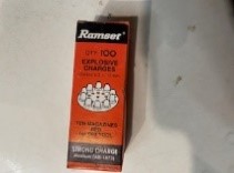 Ramset Explosive Chargers for Nail Gun Strong Charge 200