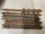 Antique Wood Drills Standard SEC issue Victoria 1960s in Leather Pouch