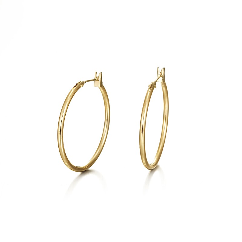 BIJ'OR-18ct Heavy Yellow Gold Plated Hoop Earrings,RRP $35