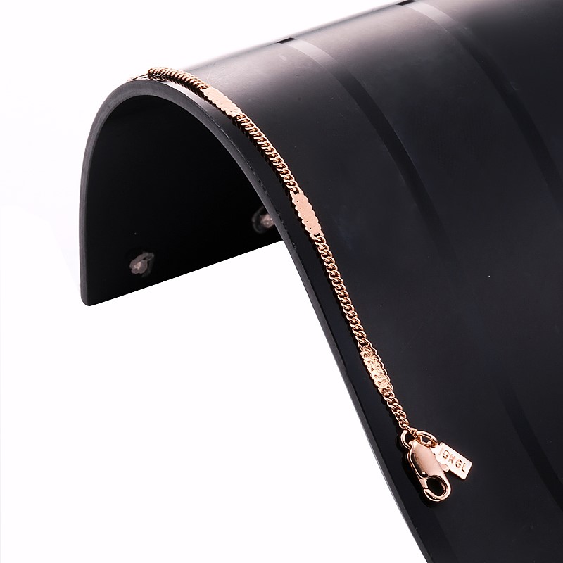 BIJ'OR-18ct Heavy Rose Gold Saskia Link Bracelet Parrot Clasp-USA,RRP $59