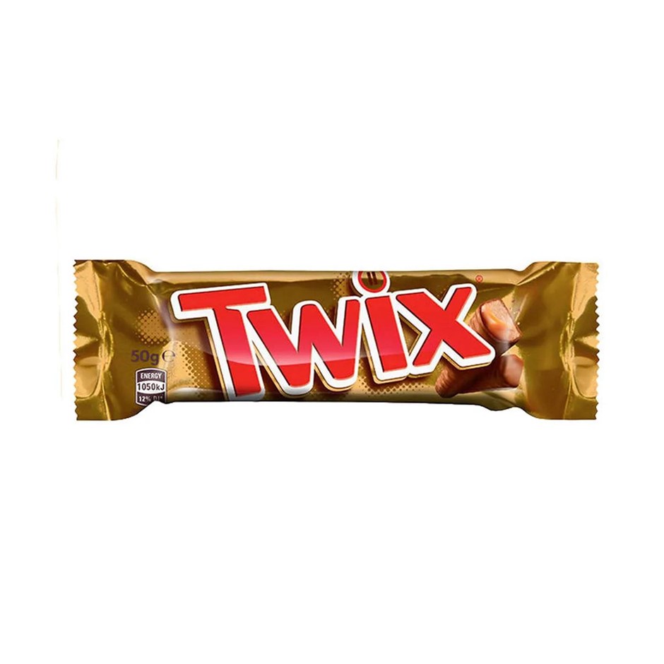 30 x TWIX Chocolate Bars, 50g.