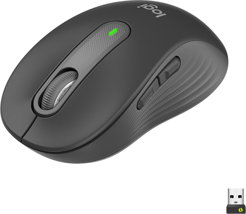 LOGITECH Signature M650 Wireless Mouse, Graphite.