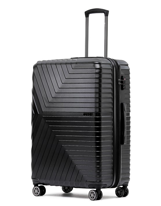 TOSCA Huston Large 120L Hardside Luggage Suitcase, Black. NB: minor use