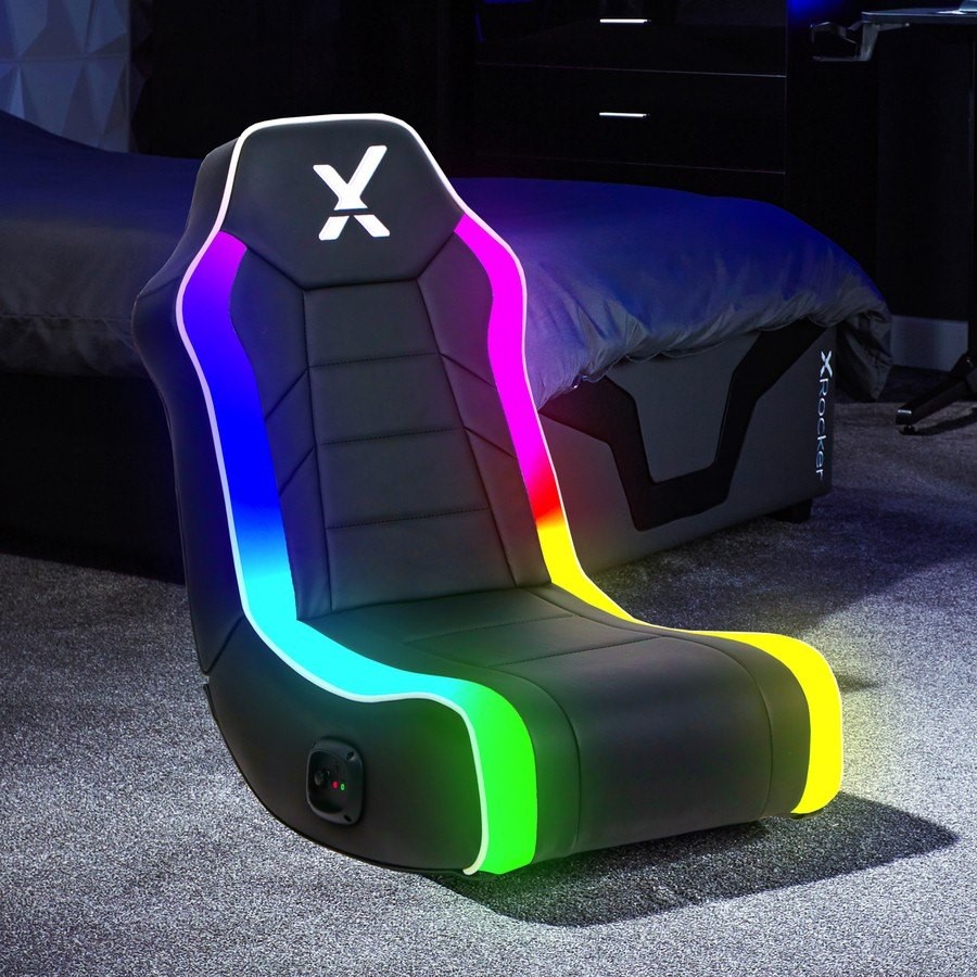 X Rocker Orbit 2.0 Audio Floor Gaming Chair with Neo Motion RGB LED Light