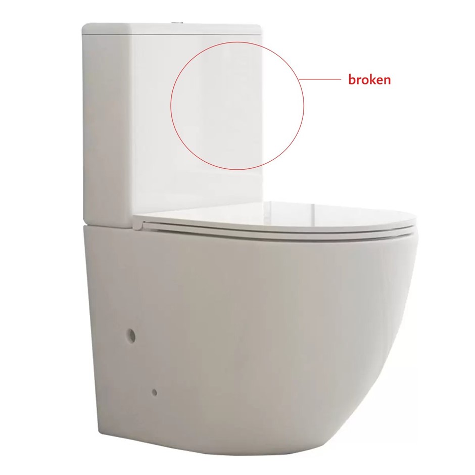 Mercio Pani Toilet Back to Wall WELS 4 Star 4.5L/Flush PP-T3 NB: broken cer