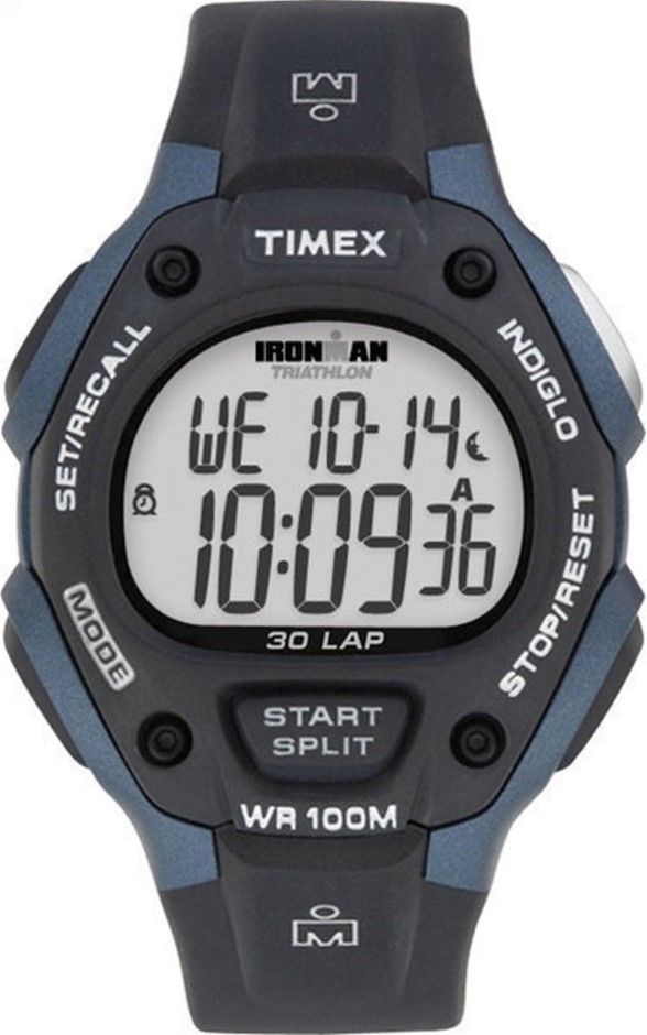 TIMEX Men's IRONMAN Classic 30, 38mm Watch, Black/Dark Blue. NB: Damage box