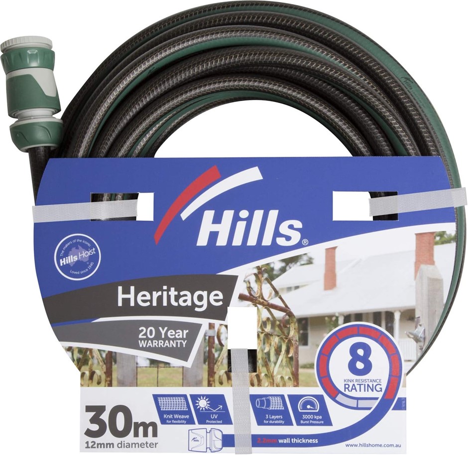 HILLS Backyard Garden Hose 12mm x 30m.