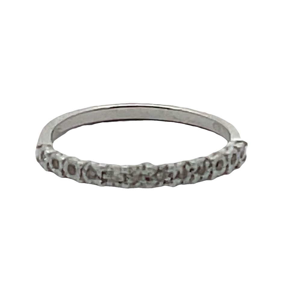 9ct White Gold 0.06ct Diamond Ring